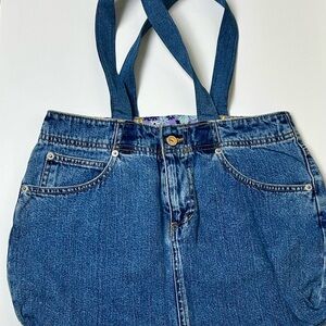 Handmade Eco Friendly shoulder Blue Denim Women's Jeans